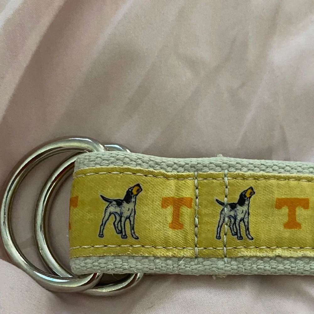 Vineyard Vines Yellow Dog Collar with Silver Rings